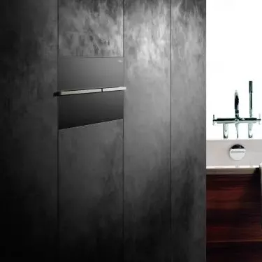 Black accents in the bathroom