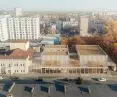 Bird's eye view of the new Zagłębie Theatre building in Sosnowiec