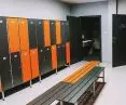 Clothes lockers, pool lockers, benches made of HPL board