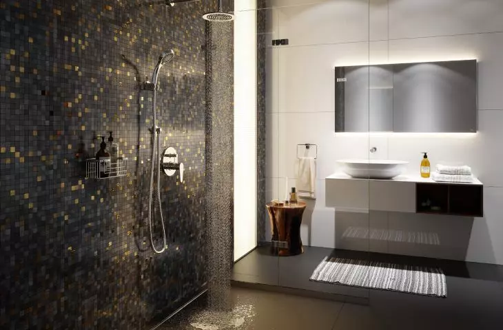 Bora Sensor Power-Safe - touchless wall-mounted basin faucet for cold or mixed water. Algeo - concealed shower faucet. Sera - point shower set
