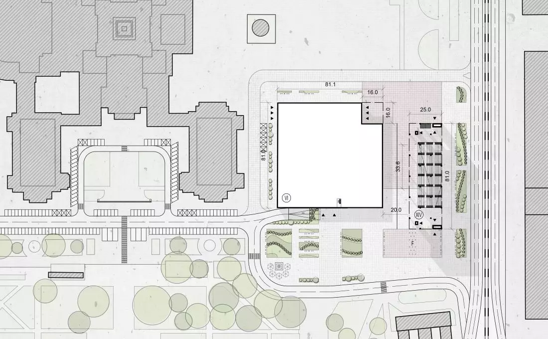  Projekt VARSO SPORT,
plan zagospodarowania terenu