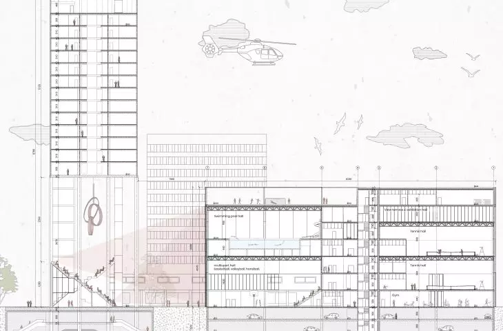 VARSO SPORT project, cross-section