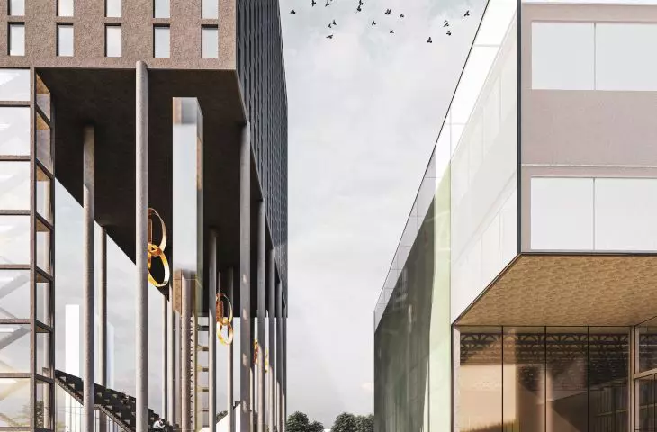 The VARSO SPORT project consists of two buildings