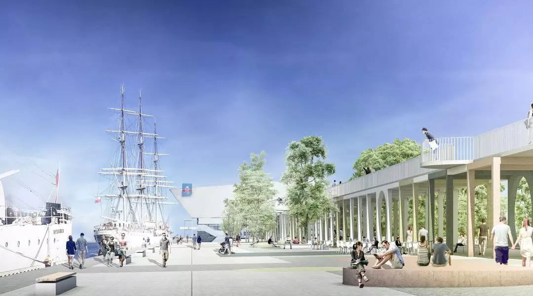 Wyróżnienie (ex aequo) w konkursie Pirs Przyszłości, Plac Okrętów, pergola