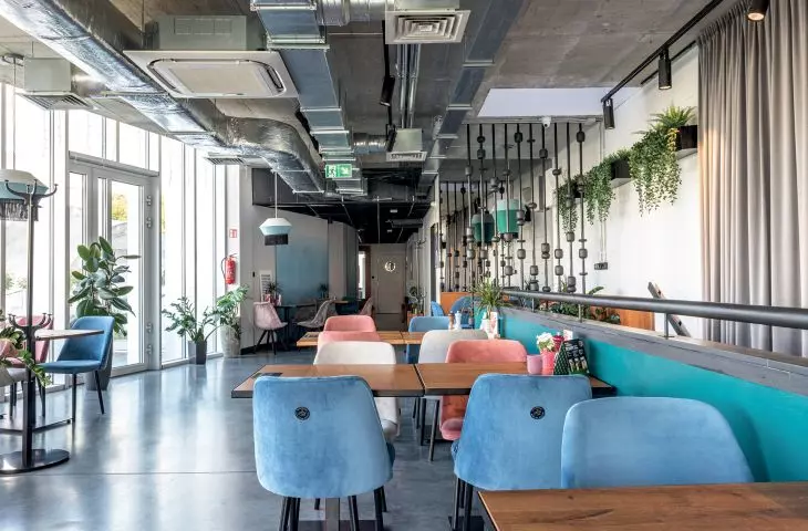 Uncovered Rotenso RVF air conditioning system is an interior design element