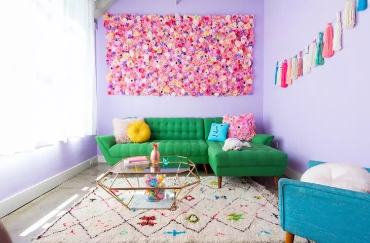 Purple in the interior