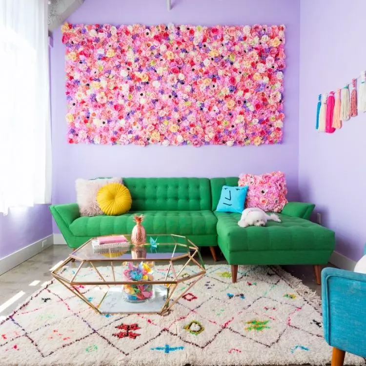 Purple in the interior