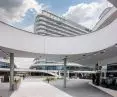 Facades created with Indigo Prato and Promenade Prato panels heat up less