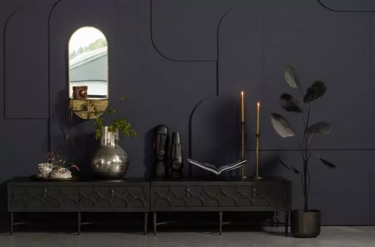 Black accessories in the interior
