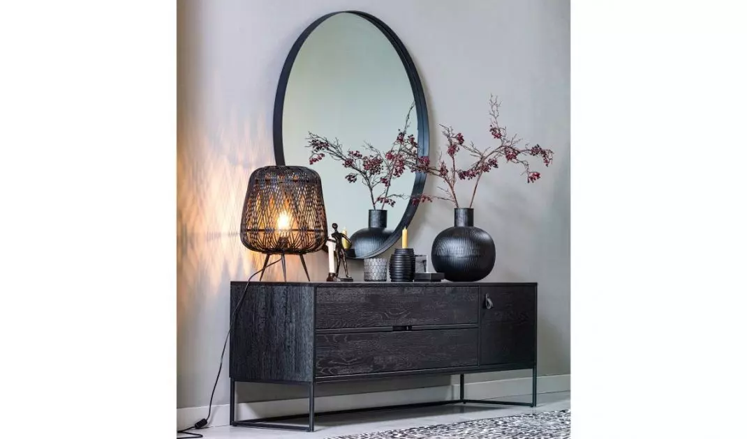 Black accessories in the interior