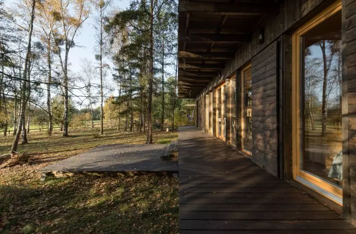 Forest gazebo, spacious terrace