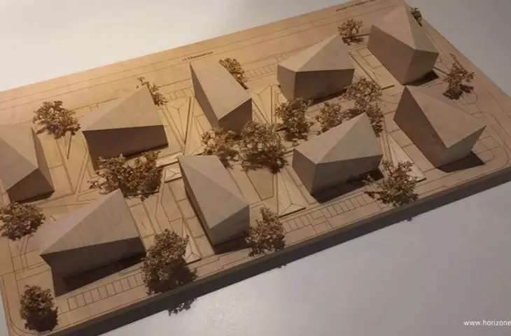 A mock-up showing the estate designed by Horizone Studio