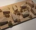 Makieta przedstawiająca osiedle zaprojektowane przez Horizone Studio