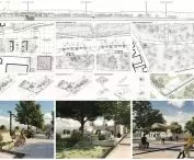 II Nagroda w konkursie na projekt Promenady Nadmorskiej w Ustce, plansza konkursowa