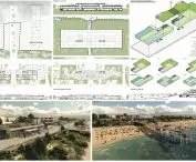 II Nagroda w konkursie na projekt Promenady Nadmorskiej w Ustce, plansze konkursowe