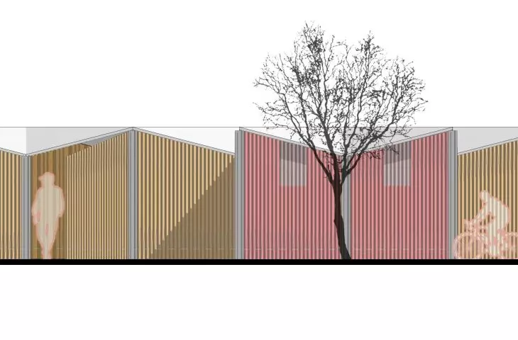 Fan House project, facade