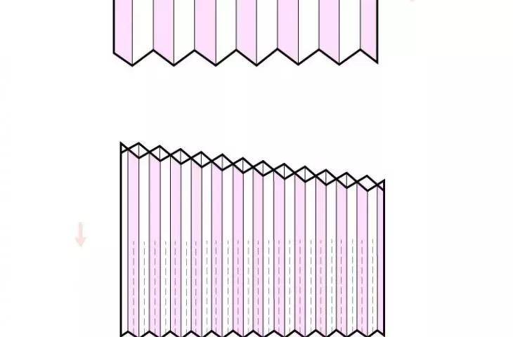 Fan House project, folding scheme