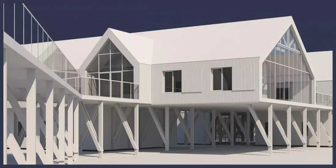 Projekt obserwatorium
w Ostoi Ciemnego Nieba, budynek naukowy