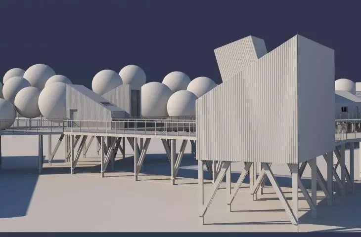 Observatory project in the Dark Sky Refuge, observation booths