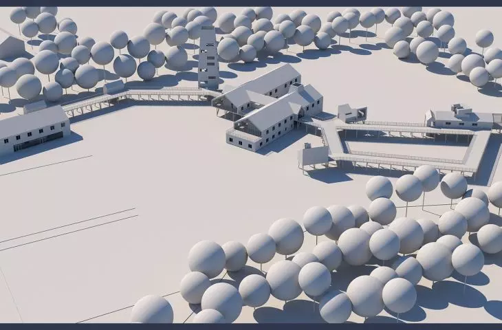 Projekt obserwatorium w Ostoi Ciemnego Nieba, zagospodarowanie terenu