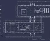Projekt obserwatorium w Ostoi Ciemnego Nieba, budynek naukowy, rzut piętra