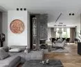 Living room overlooking dining room