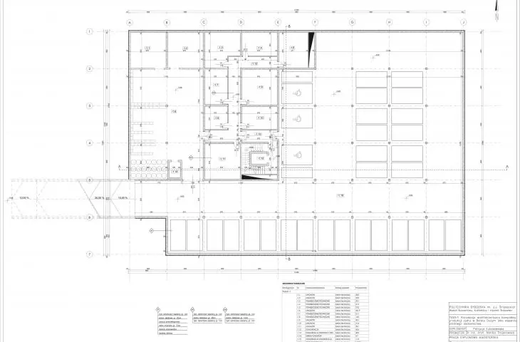 Plan of the main building, level -1