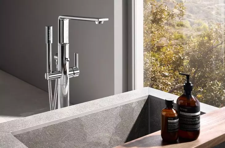 GROHE Allure Chrome freestanding bathtub faucet