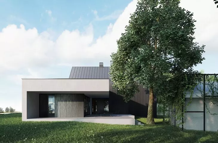 LAW_21 house, covered terrace gives impression of continuation of living room