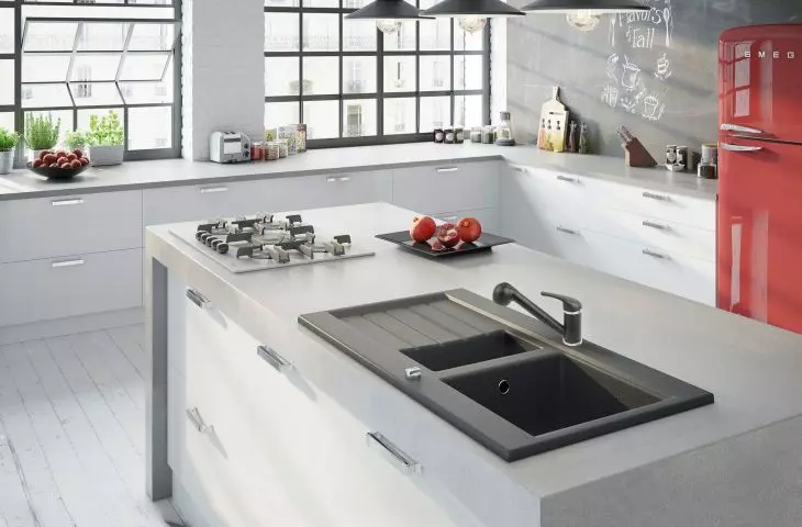 Sinks in kitchen arrangements