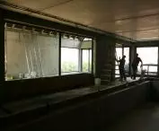 Levitating pool house, construction work