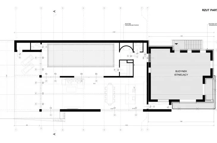 Levitating house with pool, first floor plan