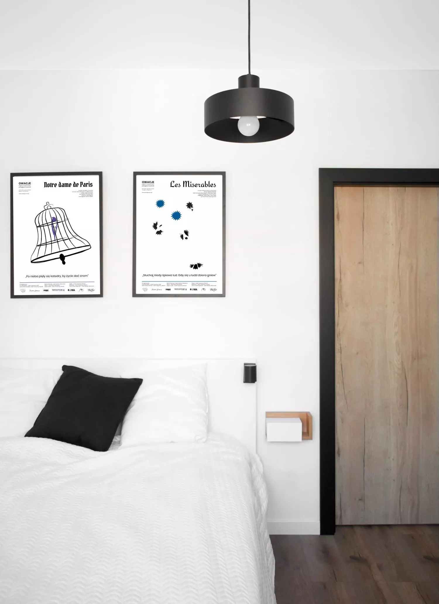 Sypialnia
i plakaty nad łóżkiem