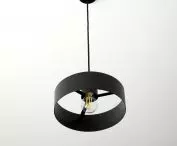 Apartment in Poznan's Grunwald, black lamp