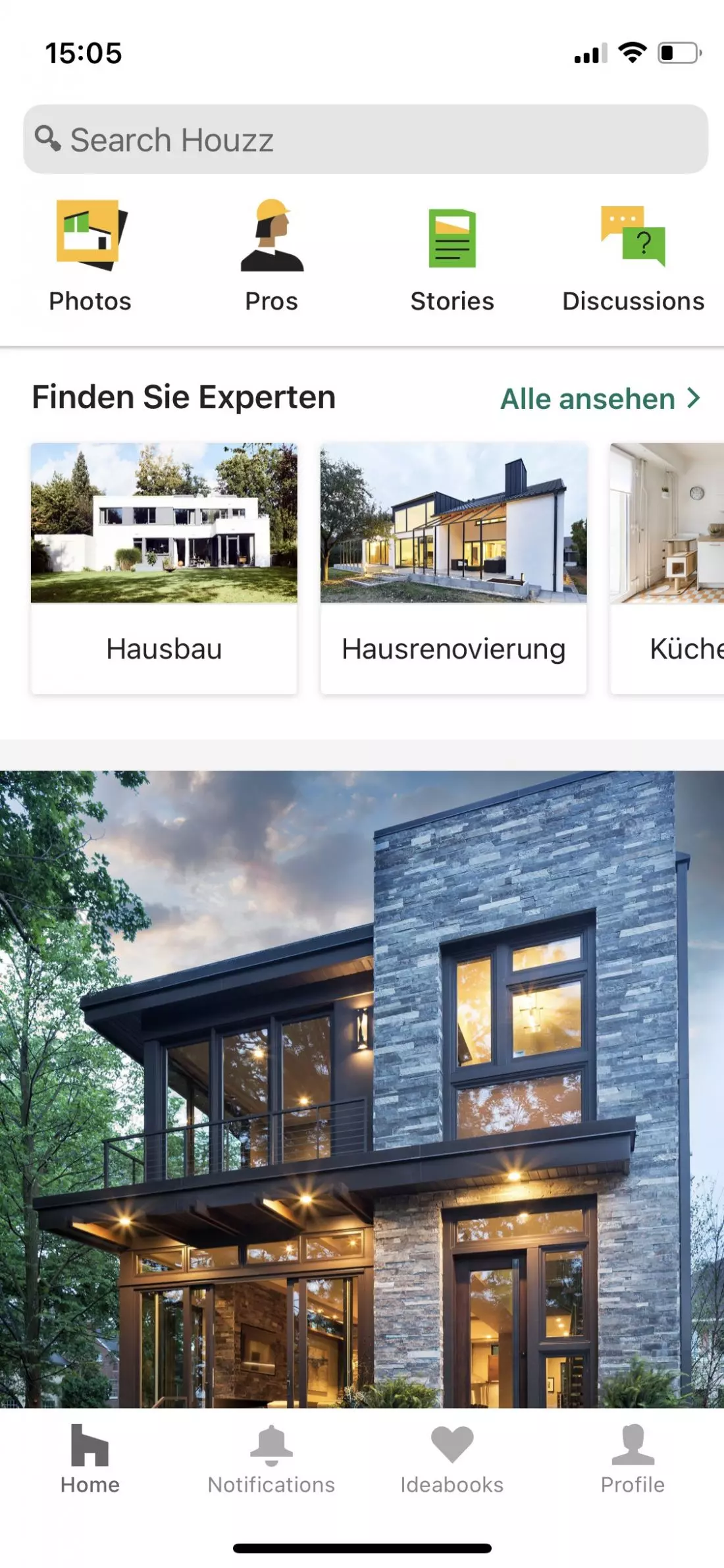 Aplikacja Houzz daje wiele
możliwości — możemy zainspirować się tysiącami fotografii wnętrz 