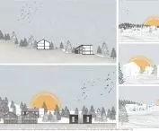Minnes Farm Wakefield. Architektura mieszkaniowa przyjazna środowisku, przekroje i wizualizacje