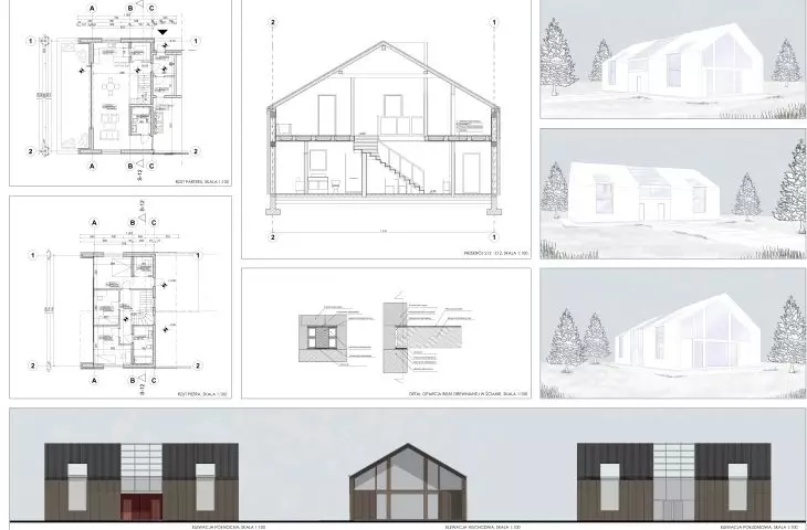 Minnes Farm Wakefield. Architektura mieszkaniowa przyjazna środowisku, jeden z typów domu