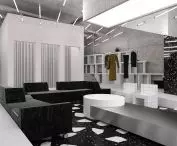 Wnętrze showroomu MISBHV, przymierzalnie