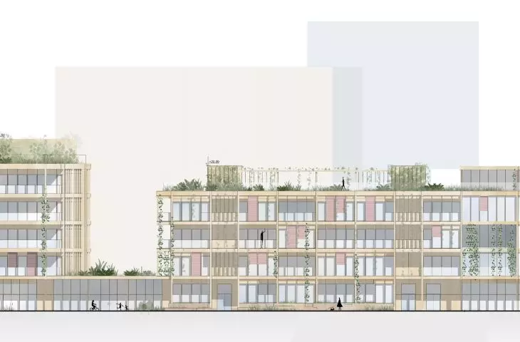 Projekt Urban Pill, elewacja południowa