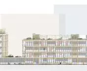 Projekt Urban Pill, elewacja południowa