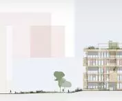 Projekt Urban Pill, elewacja południowo-zachodnia