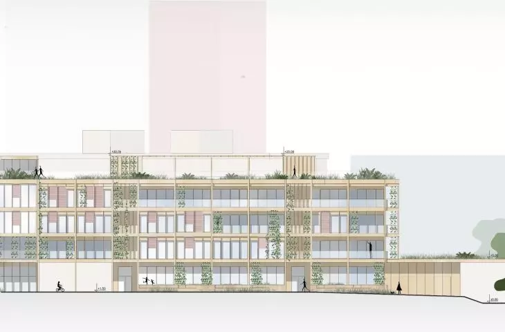 Projekt Urban Pill, elewacja południowo-wschodnia
