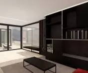 Living room on the second floor