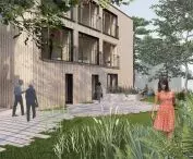 wooden facade brings you closer to nature and harmonizes with the surrounding buildings