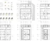 The residential part provides different types of housing. The structure changes on each floor