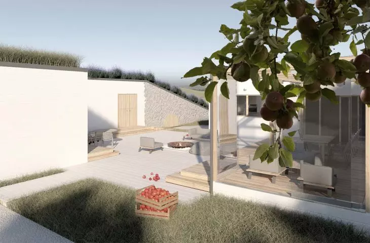 space composed outdoors is expected to induce strong biophilia