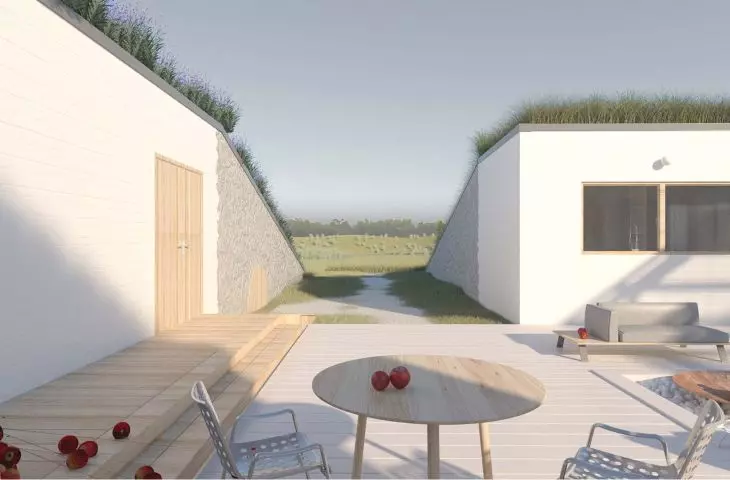 The house is set at the end of the small village of Krasnybór in the Biebrza P.N., which is surrounded by meadows and forest on the horizon
