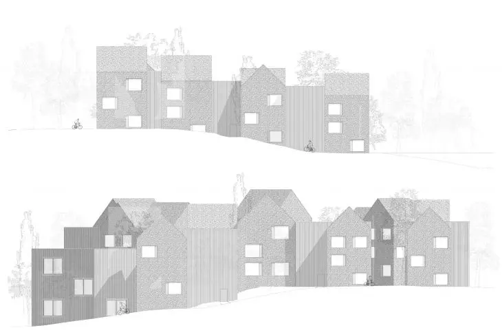 Projekt Co-living California, elewacje