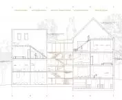 Co-living California project, cross-section