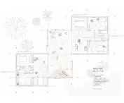 Projekt Co-living California, rzut 